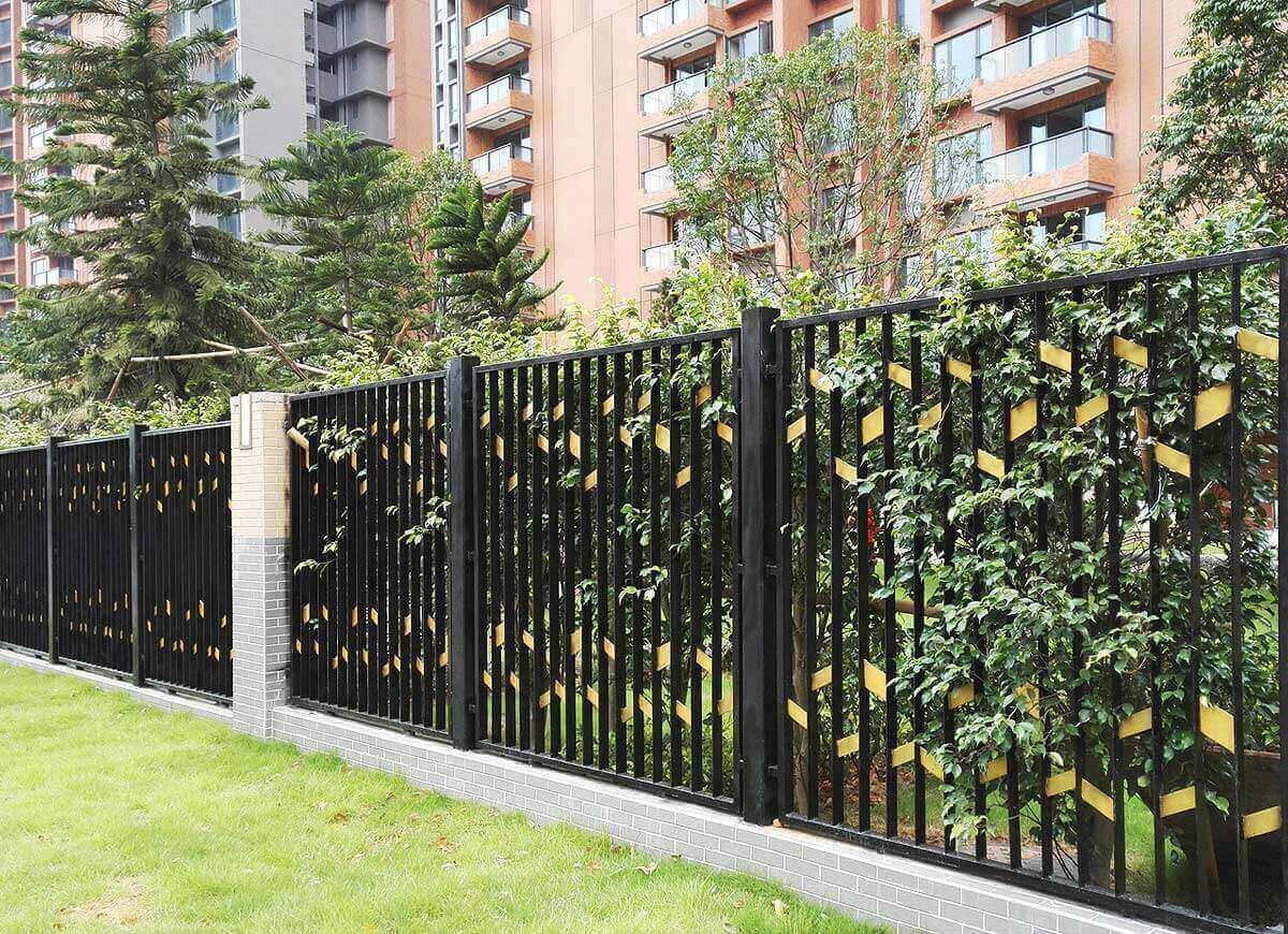 Residential community outside barrier propterty metal aluminum fence gallary