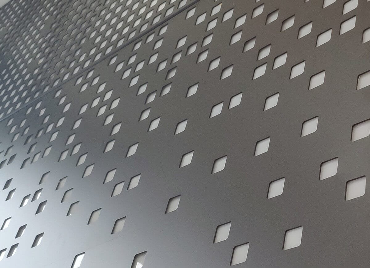 Perforated interior wall cladding decorative for restaurant gallary