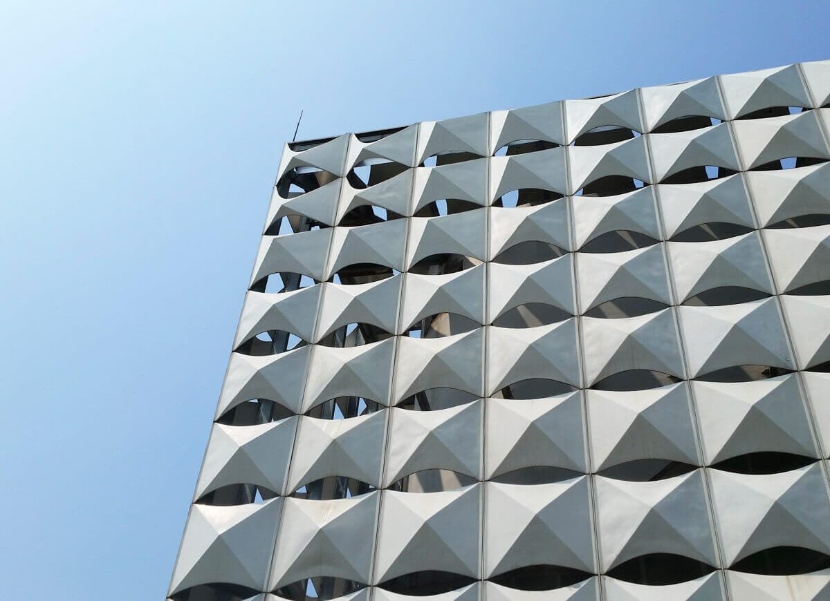 Exterior 3d solid aluminum panel facade for decorative building gallary