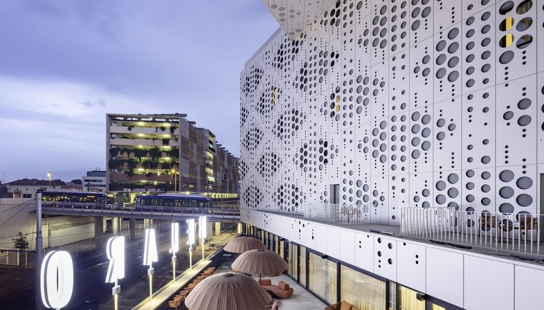 best exterior wall cladding - perforated facade cladding